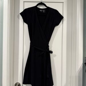 Pact Women's Black Wrap Dress